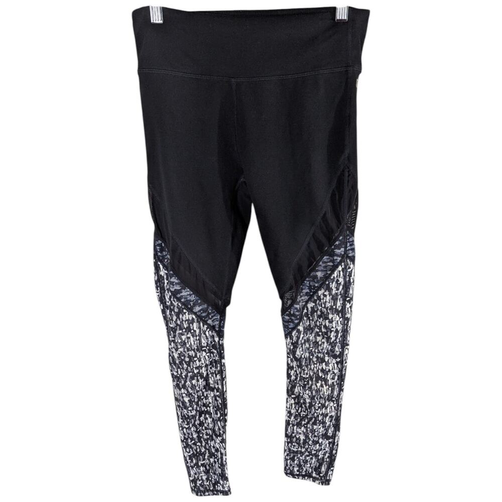 Fabletics Yoga Pants Leggings Black Gray Womens Small Workout Compression
